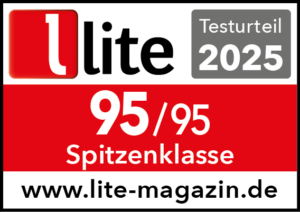 251125.Alder+Lange-Testsiegel lite-magazin - Testurteil 2025: Spitzenklasse (95/95 Punkte)